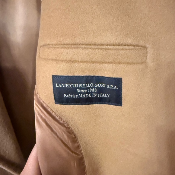 Italian Wool Camel Double-Breasted Coat - Picture 6 of 16
